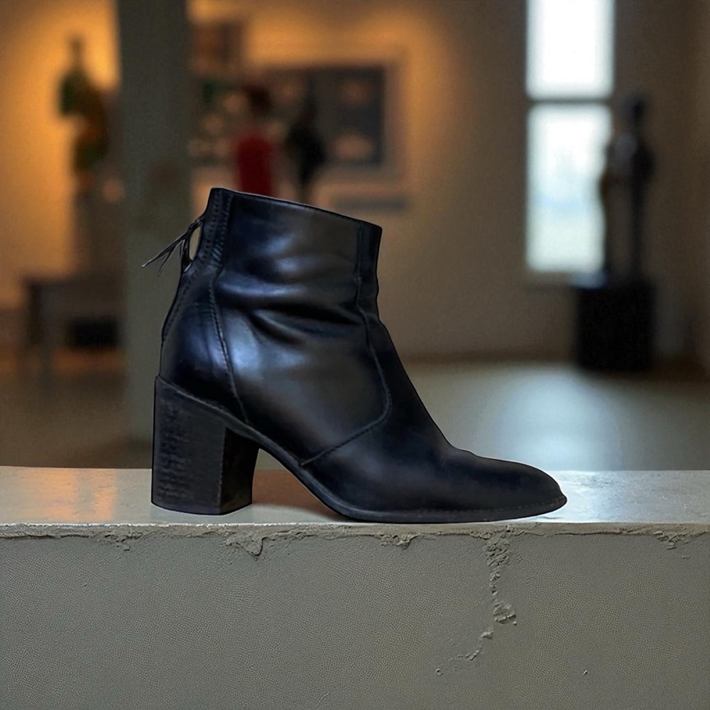 Madewell Boots The Ames Black Leather Ankle Boots Sz 9.5